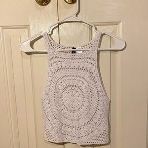 Divided H&M Knitted Crotchet Crop Top